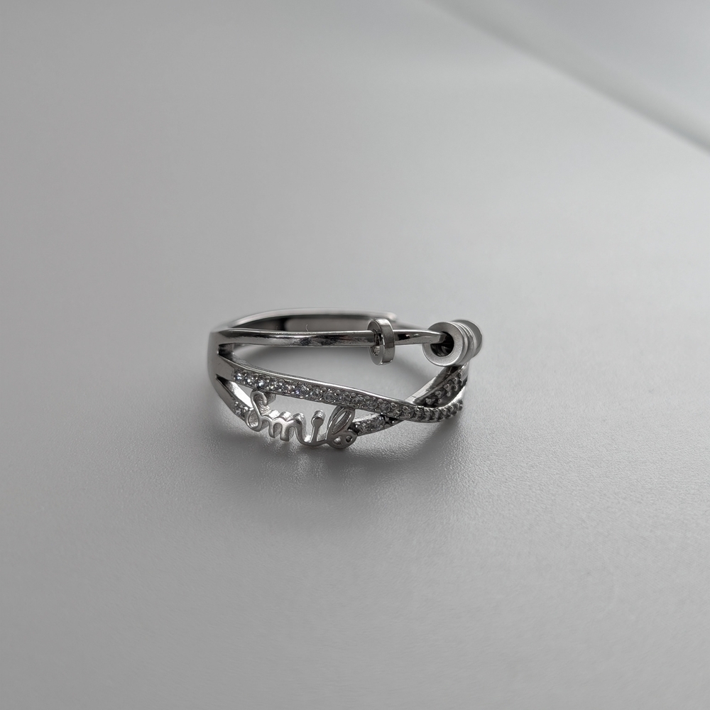Elegant Adjustable Silver Women's Ring